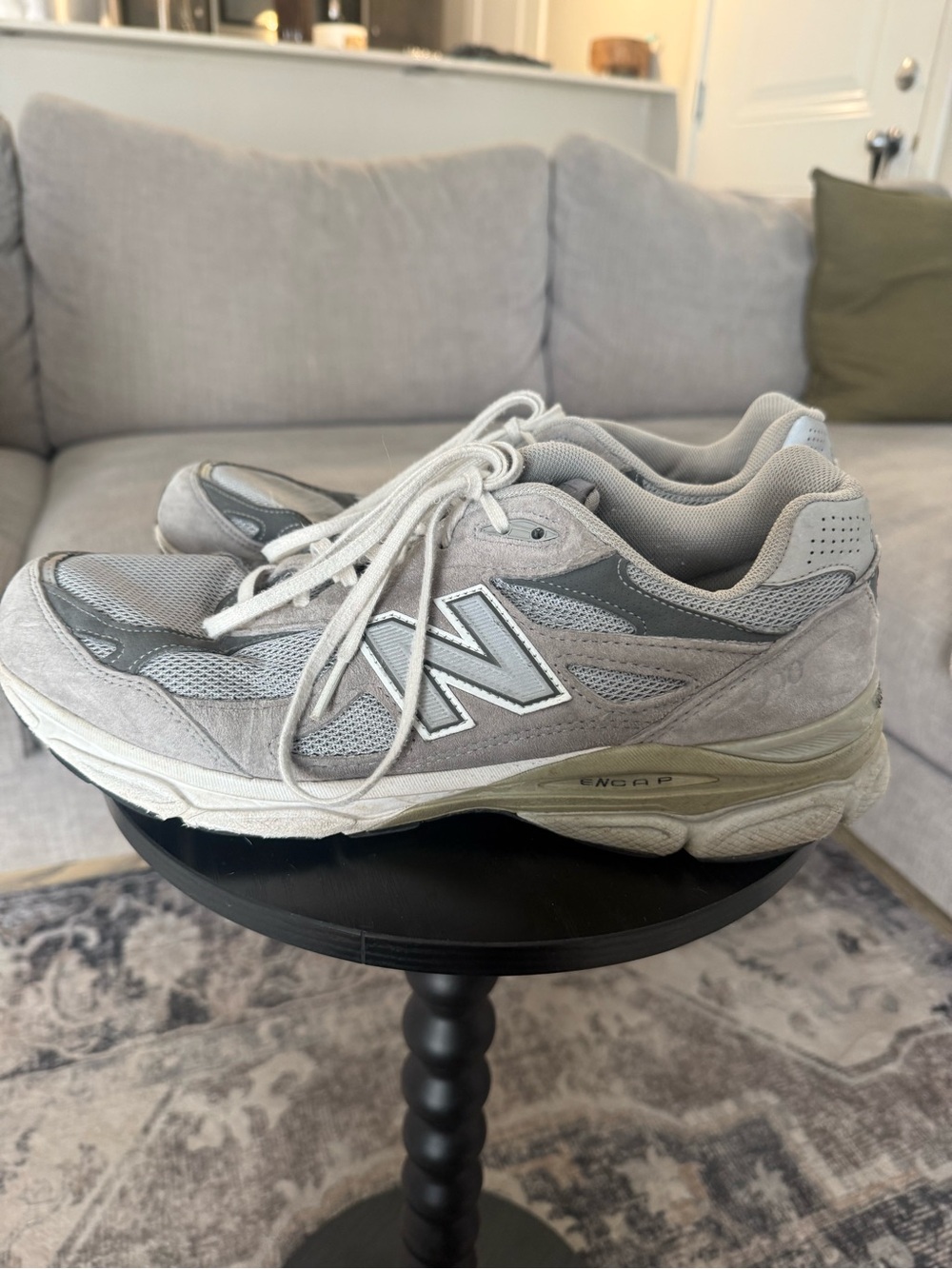 NEW BALANCE 990v3 Running Shoe SZ 11 M990GL3 Castlerock Gray Suede